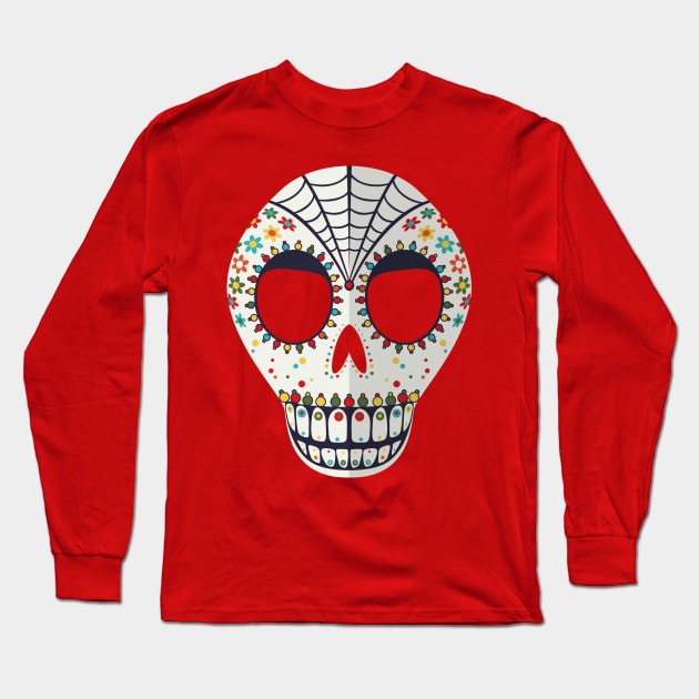 Sugar Skull Long Sleeve T-Shirt by lirch